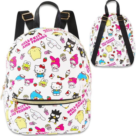 Mini Backpack Faux Leather Small Purse with Front Pocket and Bookmark for Women main image 4